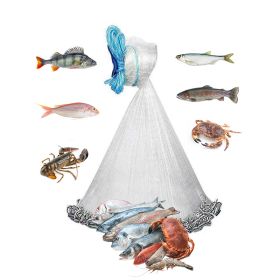 Fishing Bait Trap Radius Fishing Cast Net with Chain Sinker