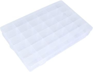 2Pcs Clear Visible Plastic Storage Box- Rectangular Storage Box, Suitable For Beads, Screws Hardware Accessories Organizer Box Art DIY, Crafts