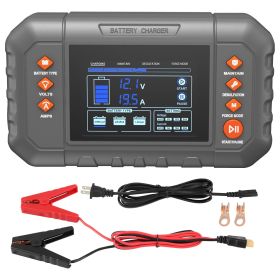Smart Battery Charger, 20-Amp, Lithium LiFePO4 Lead-Acid (AGM / Gel / SLA) Car Battery Charger with LCD Display